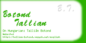 botond tallian business card